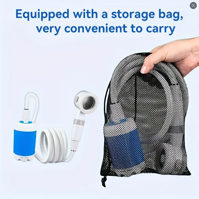 Portable Watering System, Camping Shower Room Outdoor Shower Upgrade Rechargeable Electric Shower Pump